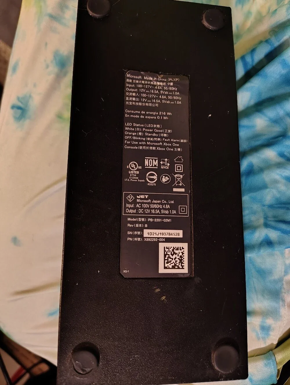 Official Microsoft Xbox One OEM Power Supply AC Adapter Brick PB-2201-02M1